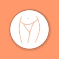 Underpants thongs lingerie color glyph icon. Pictogram for web page,