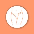 Underpants tonga lingerie color glyph icon. Pictogram for web page, mobile app, promo. UI UX GUI desi