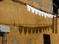 Underpants on washing line in Cinque Terre Italy