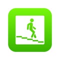 Underpass road sign icon digital green