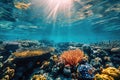 Undersea landscape ecosystem AI Generated Royalty Free Stock Photo