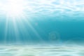 Undersea with light ray. Royalty Free Stock Photo