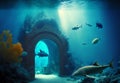 Undersea world aquatic wildlife fish under water