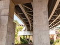 The underside of the Braddock Avenue overpass connecting North Braddock with East Pittsburgh boroughs