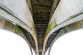 Underside of a modern concrete bridge span. Royalty Free Stock Photo