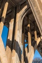 The underside of the Parkway East, state route 376. bridge over Commercial Street in Frick Park located in Pittsburgh, Pennsylvani Royalty Free Stock Photo