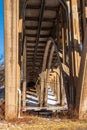 The underside of the Parkway East, state route 376. bridge over Commercial Street in Frick Park located in Pittsburgh, Pennsylvani Royalty Free Stock Photo