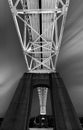 Underside of Sagamore Bridge over Cape Code Canal Royalty Free Stock Photo