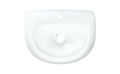 Understaffed realistic white Sink top view. Bathroom washbowl without Tap. Modern wash basin isolated  illustration. For Royalty Free Stock Photo