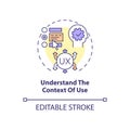 Understand context of use concept icon Royalty Free Stock Photo