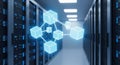 Understanding blockchain technology data center infrastructure for network security systems Royalty Free Stock Photo