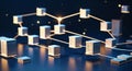 Understanding blockchain technology a visual representation of digital network blocks Royalty Free Stock Photo