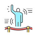 understanding body language soft skill color icon vector illustration