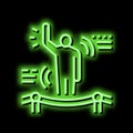 understanding body language soft skill neon glow icon illustration