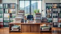 Understanding Bureaucracy A Visual Representation of Files Folders and Documents on a Desk Demonstrating the Rule of