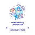 Understanding common goals concept icon