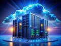 Understanding the Complex Web of Cloud Computing A Deep Dive into Interconnected Servers and Data Centers Royalty Free Stock Photo