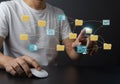 Understanding data management system for efficient workflow and document organization and data sharing Royalty Free Stock Photo