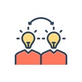 Color illustration icon for Understanding, comprehension and empathetic