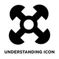 Understanding icon vector isolated on white background, logo con