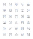 understanding line icons collection. Comprehension, Insight, Empathy, Awareness, Knowledge, Grasp, Acumen vector and Royalty Free Stock Photo