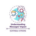 Understanding messages impact concept icon