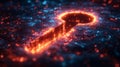 Understanding quantum security with qubits, superposition, and encryption technologies for safeguarding data. Generative Royalty Free Stock Photo