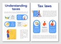 Understanding taxes flat vector brochure template