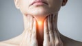 Understanding thyroid disease: common issues, symptoms, and treatments related to thyroid dysfunction, highlighting the Royalty Free Stock Photo