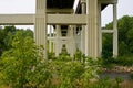 The understructure of bridge supporting interstate 271.