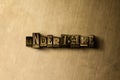 UNDERTAKE - close-up of grungy vintage typeset word on metal backdrop Royalty Free Stock Photo