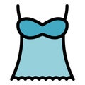 Underware lingerie icon color outline vector