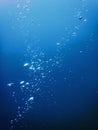 Underwater Air Bubbles Underwater blue Background Royalty Free Stock Photo