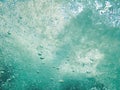 Underwater air bubbles in clean blue ocean water as natural background Royalty Free Stock Photo