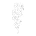 Underwater air bubbles. Fizzy sparkles in water or champagne. Effervescent drink concept. Vector illustration.