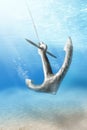 Underwater anchor Royalty Free Stock Photo