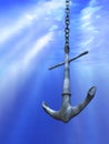 Underwater anchor Royalty Free Stock Photo