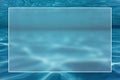 Underwater background white border frame, water surface blank text box Royalty Free Stock Photo