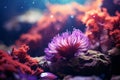 Underwater beautiful colorful dancing reef Anemone group coral tropical animal Anemonefish nature salt water fish tank