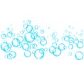 Underwater blue fizzing air bubbles texture