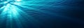 Underwater - blue shining in deep of the sea Royalty Free Stock Photo