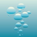 Underwater bubbles floating to the surface Royalty Free Stock Photo