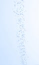 Underwater bubbles  on blue background, studio photo Royalty Free Stock Photo