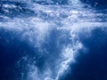 underwater bubbles in Mediterranean sea  jijel Algeria Royalty Free Stock Photo