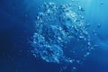 Underwater Bubbles with Sunlight. Underwater Background Bubbles Royalty Free Stock Photo