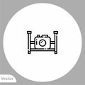 Underwater camera vector icon sign symbol