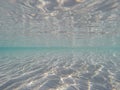 Underwater Caribbean Seascape with Reflections on Island of St John, USVI