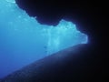 Underwater cave in Red Sea, Egypt, Dahab Royalty Free Stock Photo
