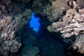 Underwater cave on the reef Royalty Free Stock Photo