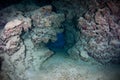 Underwater cave on the reef Royalty Free Stock Photo